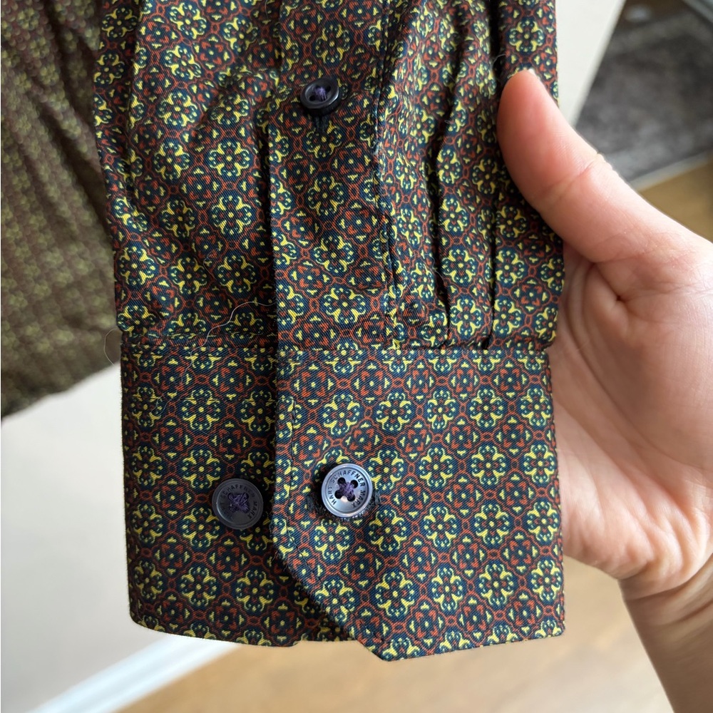 Hart Schaffner Marx Multicolor Patterned Shirt Me… - image 5